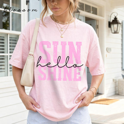 Comfort Colors, Sunshine Women Tee, Beach Life Gift for Her, Summer Trendy Shirt, Distressed Beach Mom Gifts, Lake Pool River Birthday Gifts